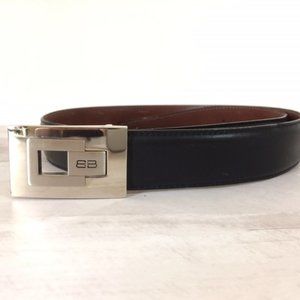Balenciaga Black Leather Belt